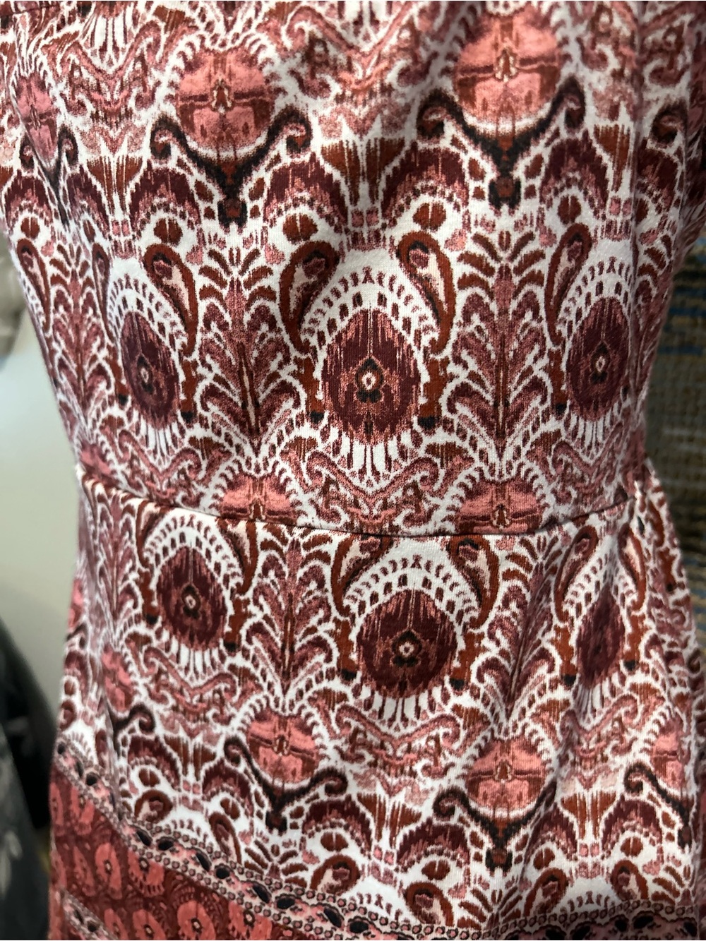 Blue Sol Bohemian Paisley Tie-Front Tank - Picture 9 of 10